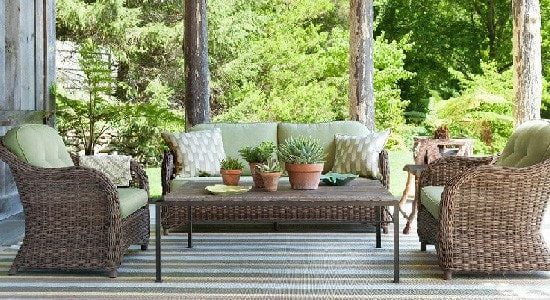 bunny williams rugs outdoor sofa couch stripes