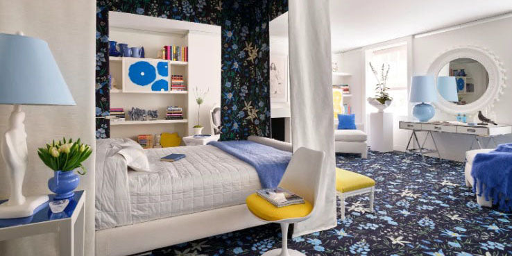 Patrick Mele's Blue Floral Bedroom Is A showstopper For Kips Bay