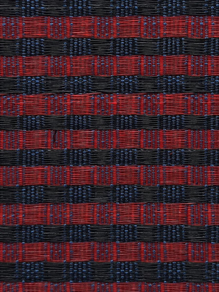 Old World Weavers Dales Horsehair Blue / Red / Black Fabric