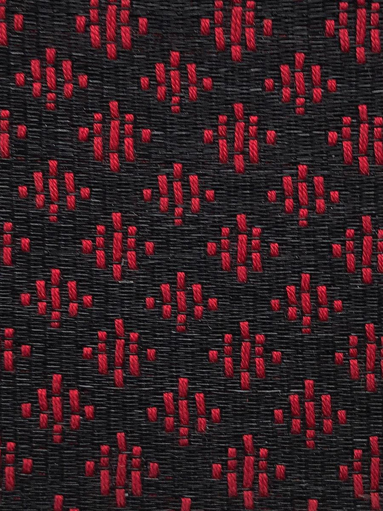 Old World Weavers Appaloosa Horsehair Red / Black Fabric