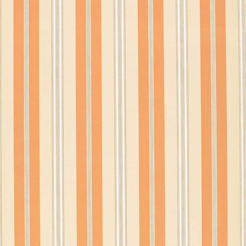 Schumacher Chalon Stripe Coral Wallpaper