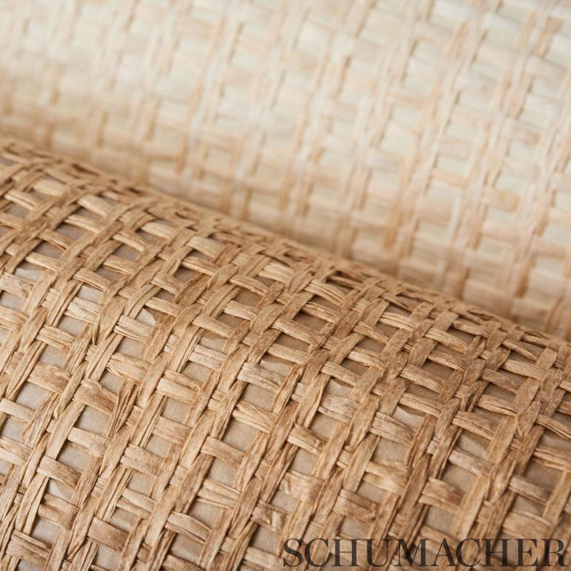Schumacher Karami Weave Rice Wallpaper