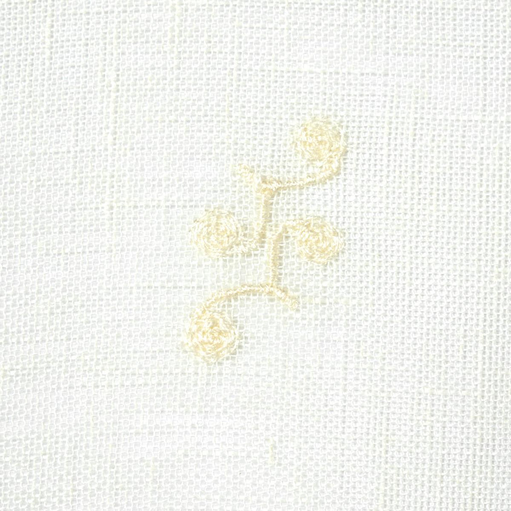 Schumacher Vale Embroidered Sheer Ivory Fabric