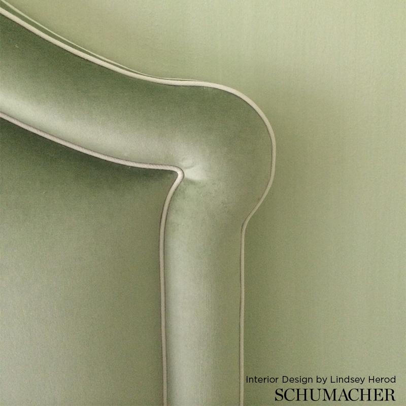Schumacher Gainsborough Velvet Nickel Fabric