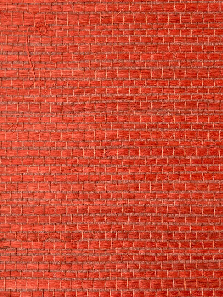 Scalamandre Justin Jute Crimson Wallpaper