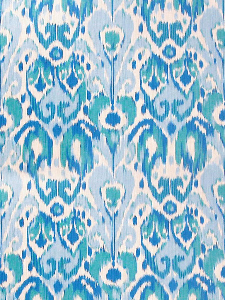Scalamandre GREYSTONE BLUES ON CREAM Fabric