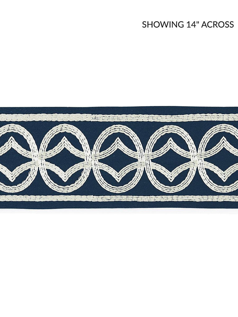 Scalamandre Athena Embroidered Tape Navy Trim