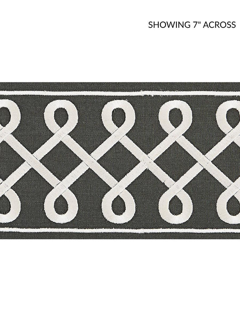 Scalamandre Soutache Embroidered Tape Charcoal Trim