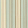 Schumacher Saratoga Cotton Stripe Aqua / Flax/ Mocha Fabric