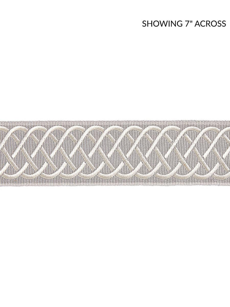 Scalamandre HELIX EMBROIDERED TAPE SILVER GREY Trim