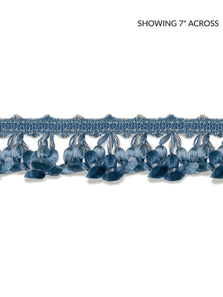 Scalamandre Newport Tassel Fringe - Silk Med Blue, Dk Blue & Grey Trim