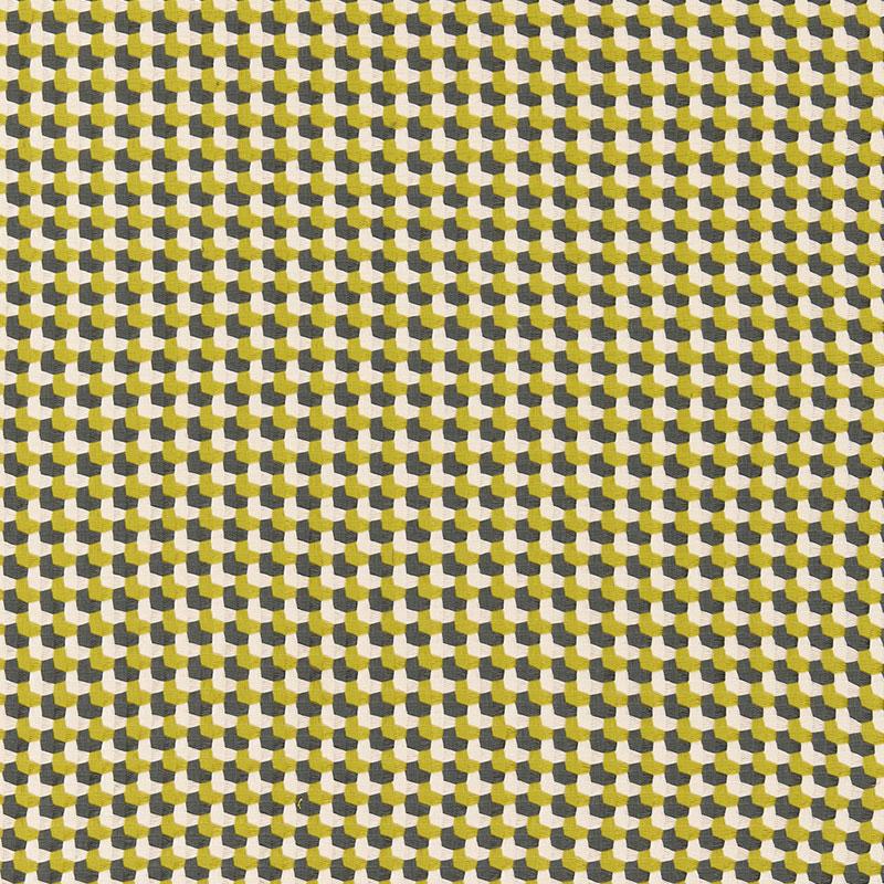 Schumacher Crosstown Weave Citron Fabric