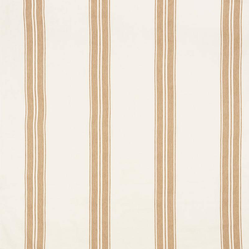 Schumacher Brentwood Stripe Neutral Fabric