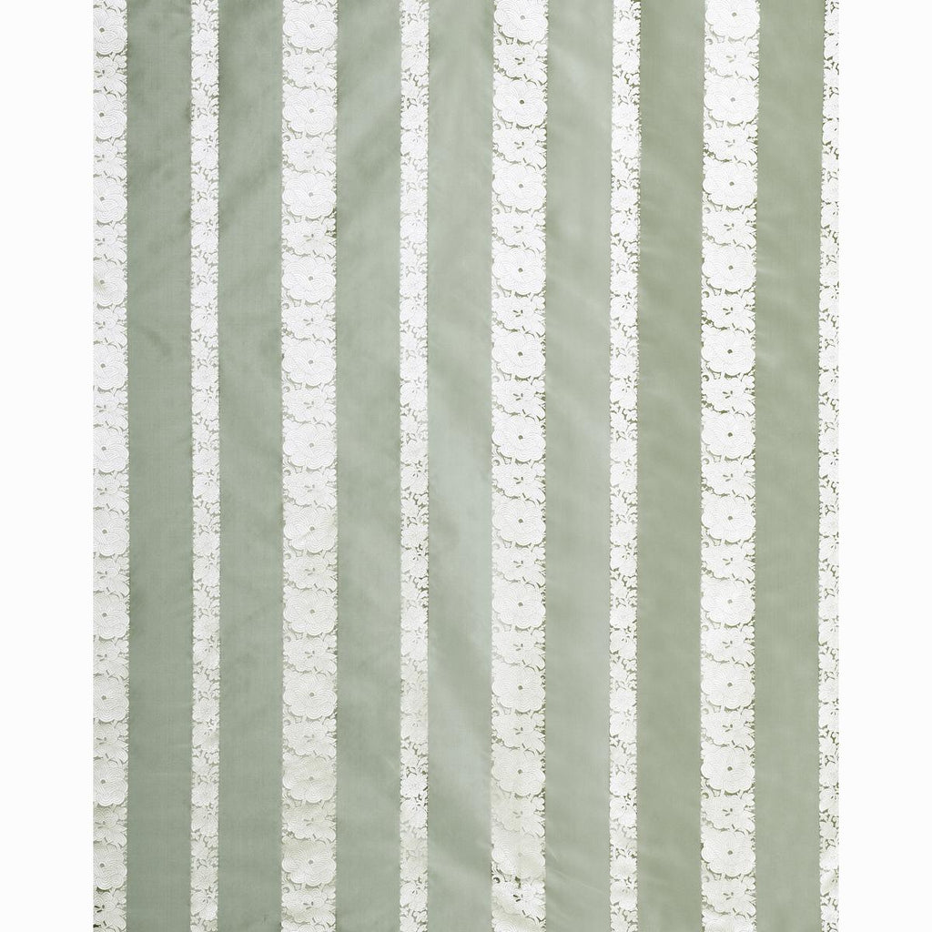 Schumacher Mandarin Silk Stripe Ocean Mist Fabric