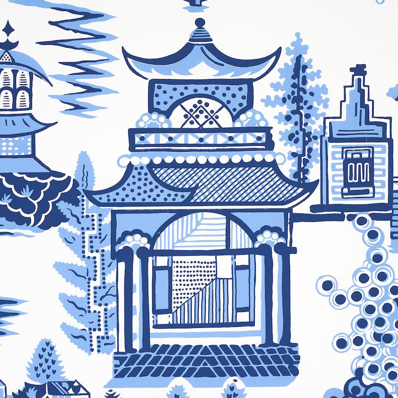 Schumacher Nanjing Porcelain Wallpaper