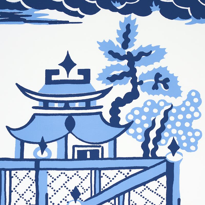 Schumacher Nanjing Porcelain Wallpaper