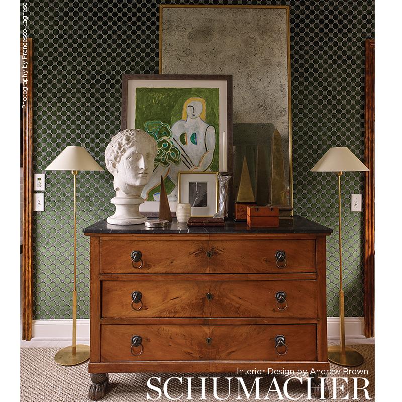 Schumacher Octavia Velvet Emerald Fabric