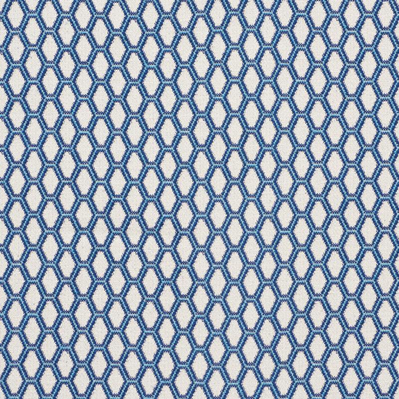 Schumacher Beehive Blue Fabric