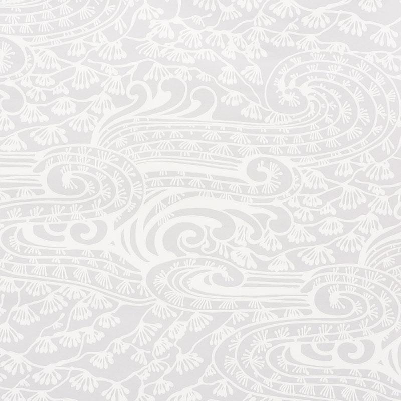 Schumacher Mizu Grey Wallpaper