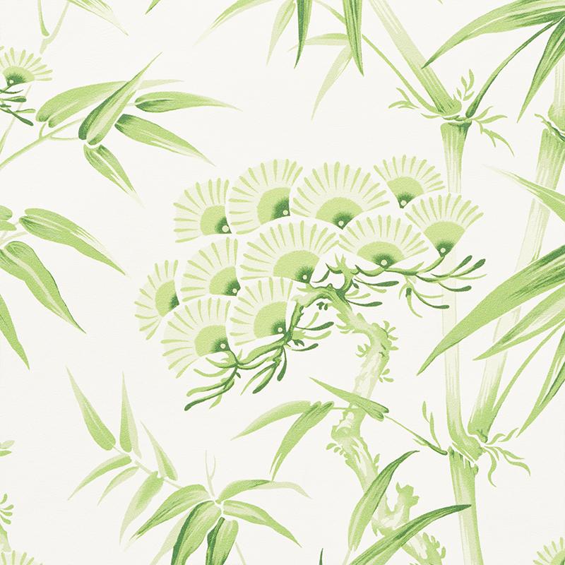 Schumacher Arita Floral Leaf Wallpaper