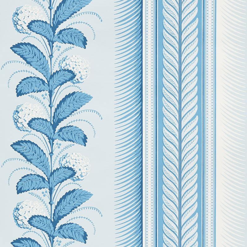 Schumacher Hydrangea Drape Delft Wallpaper