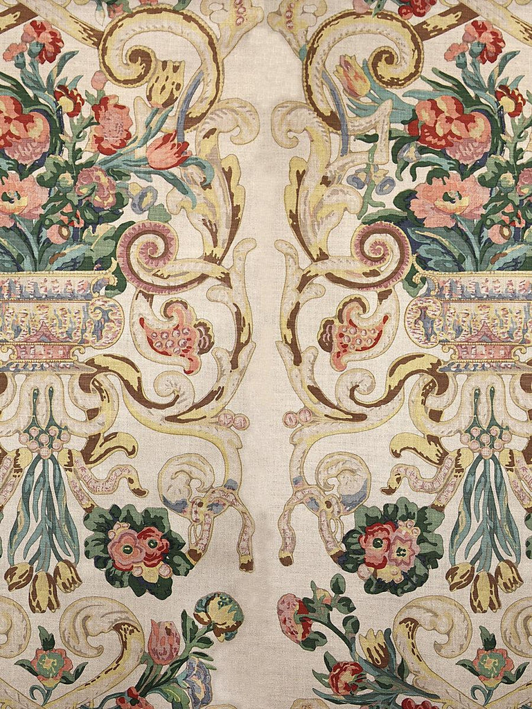 Scalamandre Baroque Floral Canvas Multicolor Fabric