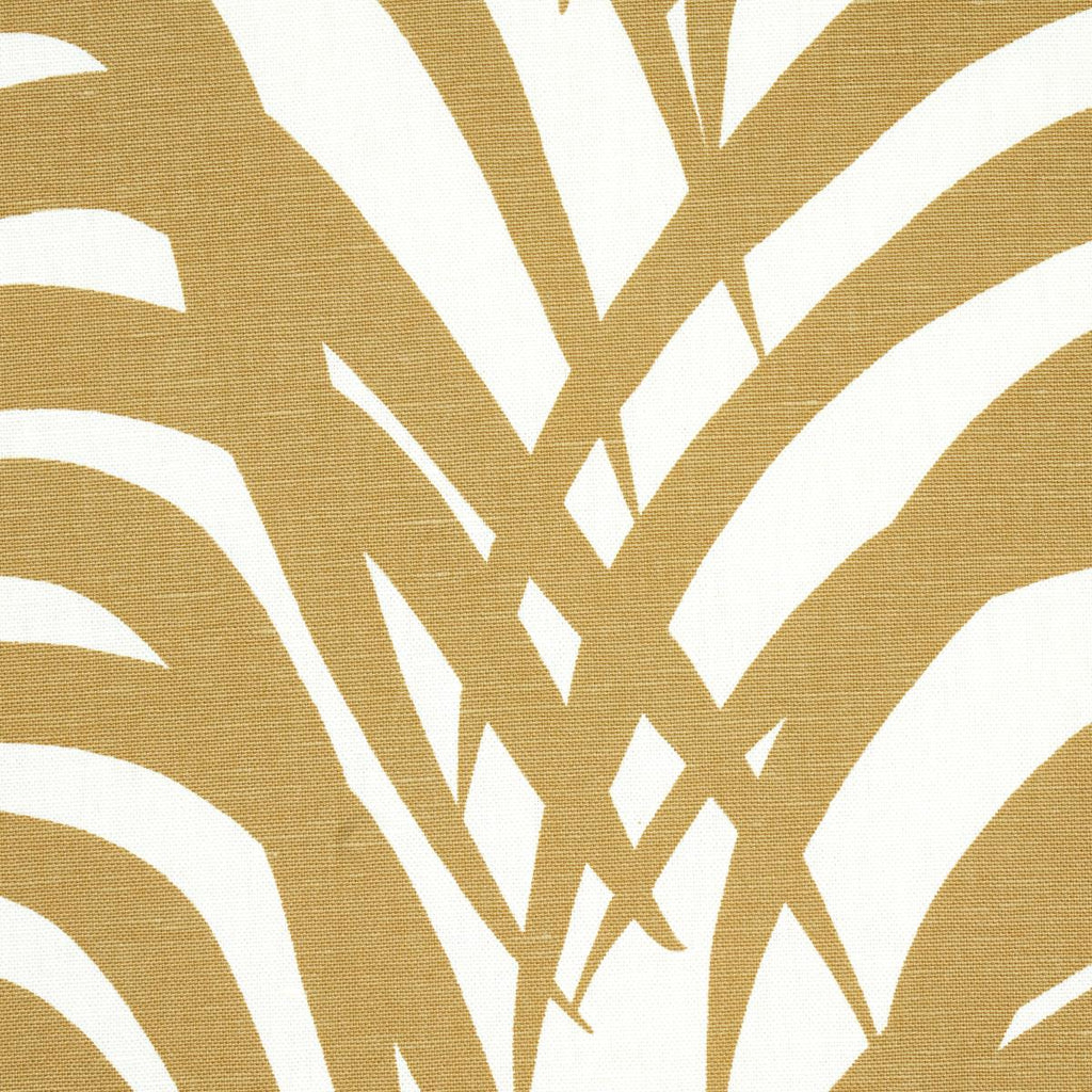 Schumacher Zebra Palm Khaki Fabric