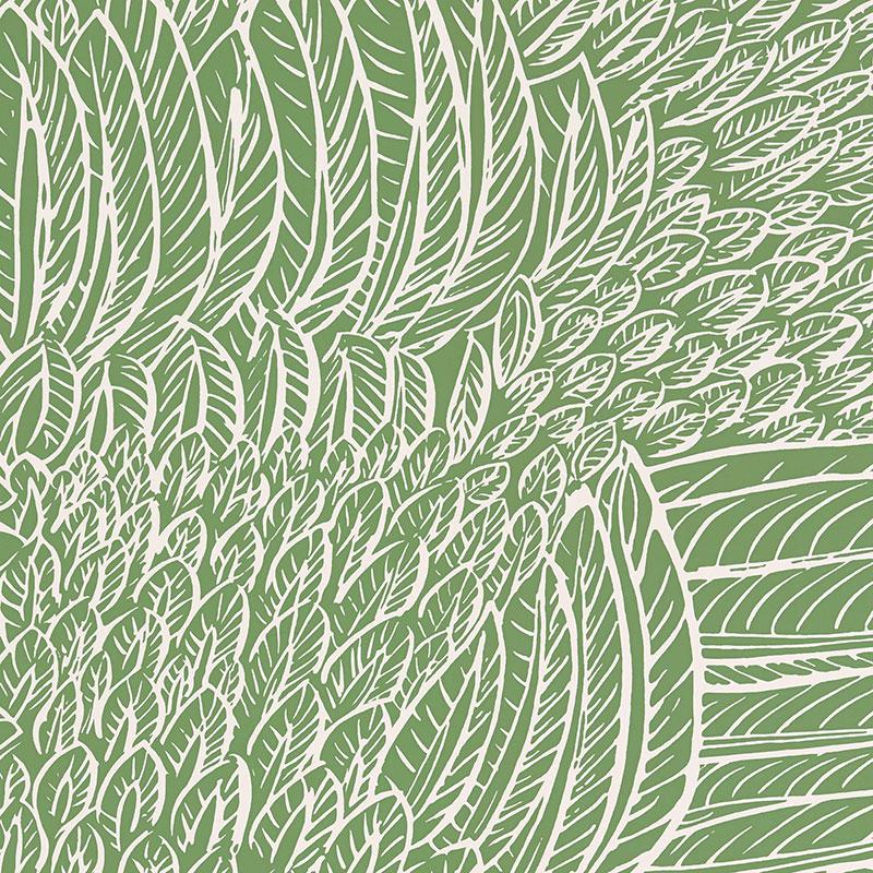 Schumacher Featherfest Leaf Wallpaper