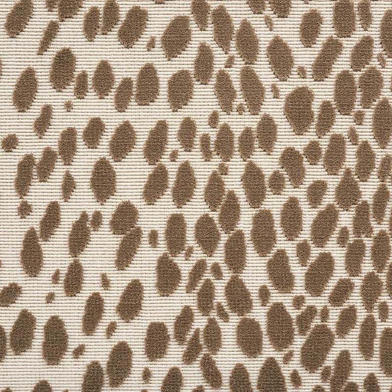 Schumacher Cheetah Velvet Natural Fabric