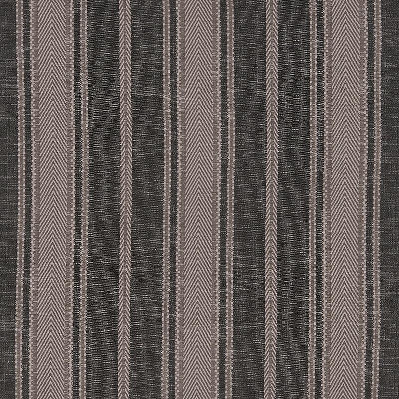 Schumacher Zina Stripe Charcoal Fabric