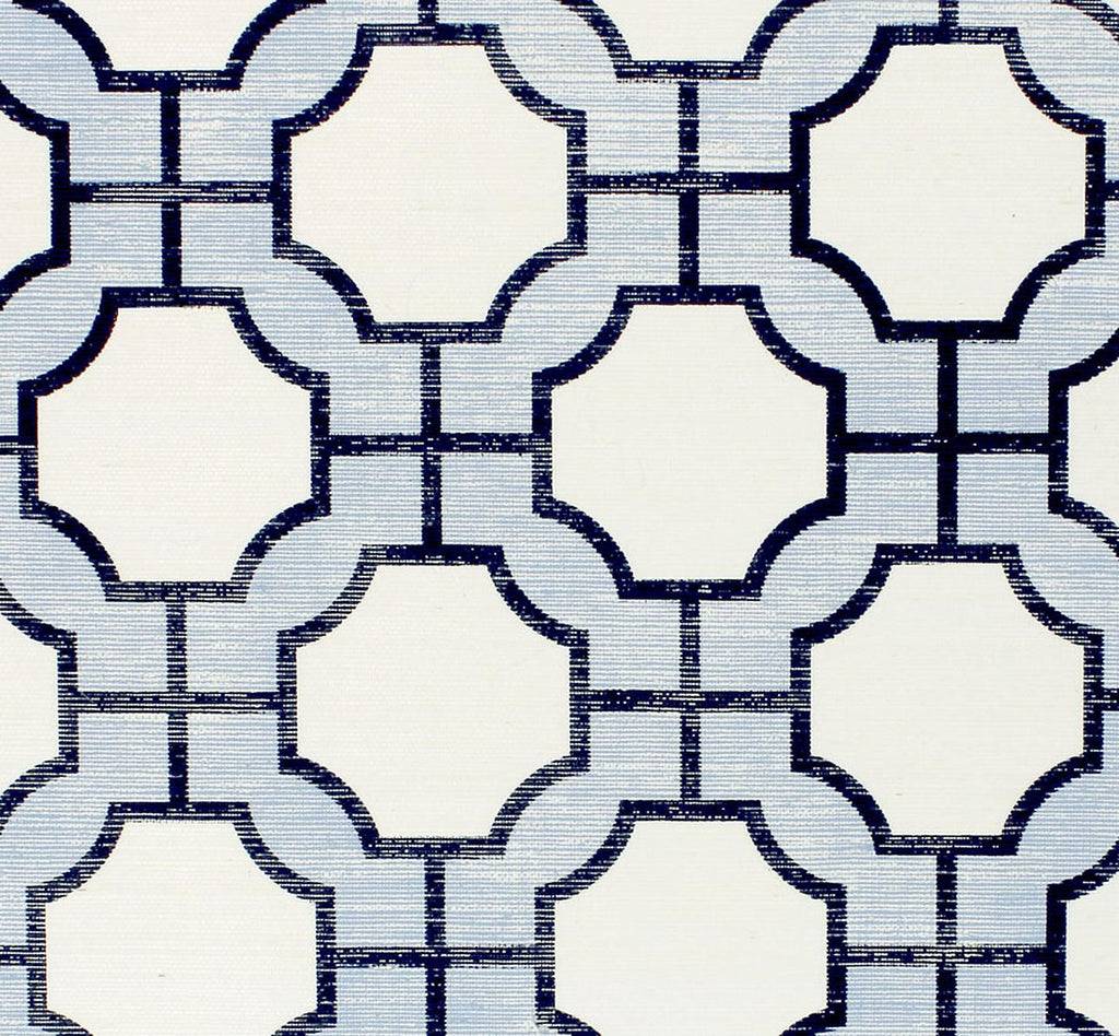 Phillip Jeffries Imperial Gates Periwinkle And Navy Wallpaper