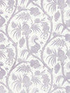Scalamandre Balinese Peacock Linen Print Lavender Fabric
