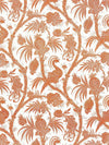 Scalamandre Balinese Peacock Linen Print Mandarin Fabric