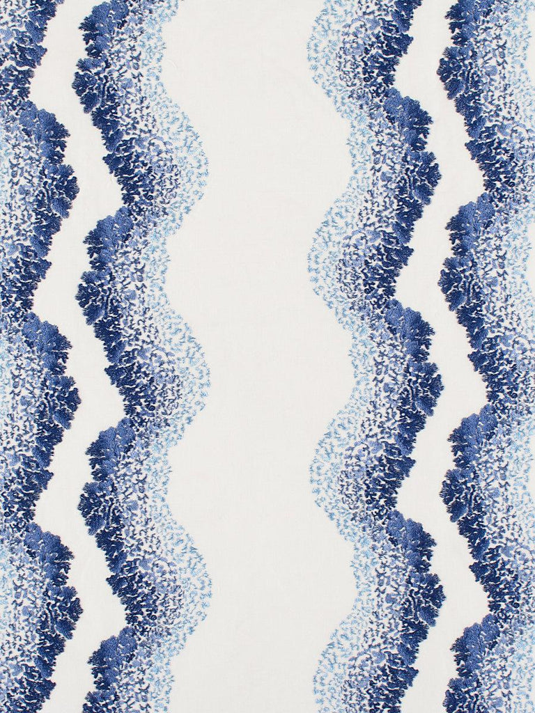 Grey Watkins Anchita Embroidery Blue Fabric