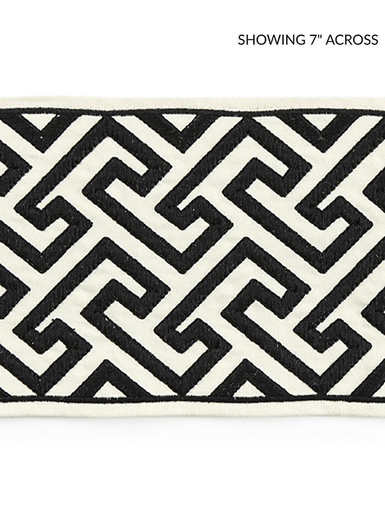 Scalamandre Labyrinth Embroidered Tape Noir Trim