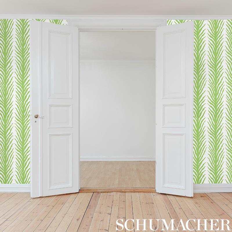 Schumacher Creeping Fern Moss Wallpaper