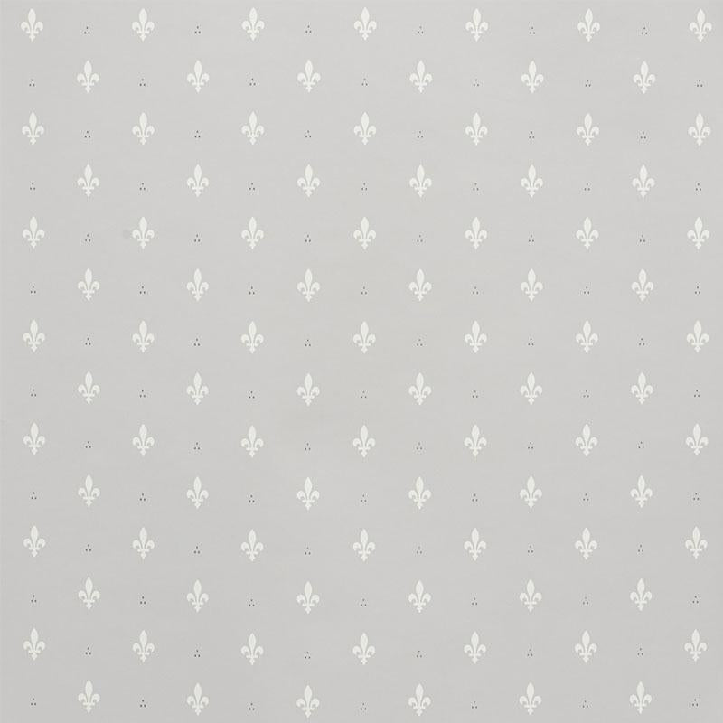 Schumacher Fleur De Lis Grey Wallpaper