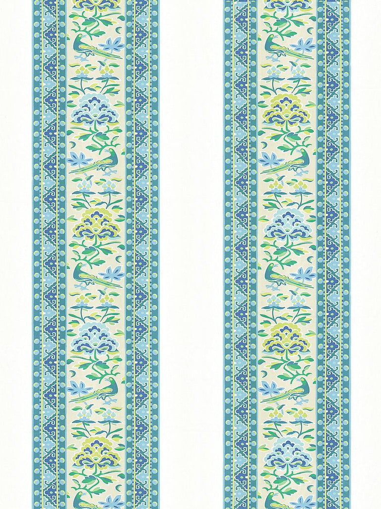 Scalamandre Royal Peony Linen Print Coastal Fabric