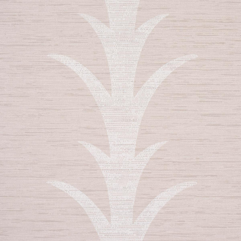 Schumacher Acanthus Stripe Vinyl Limestone Wallpaper
