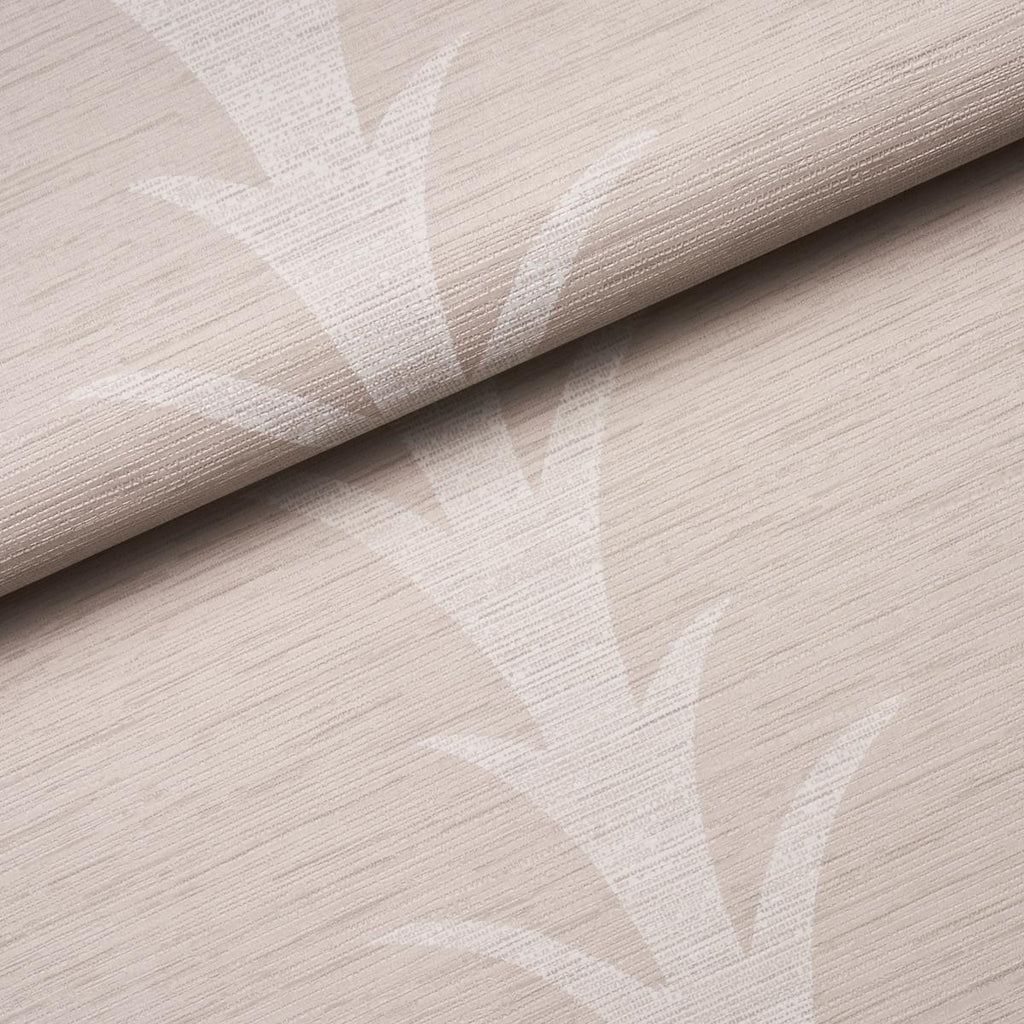 Schumacher Acanthus Stripe Vinyl Limestone Wallpaper