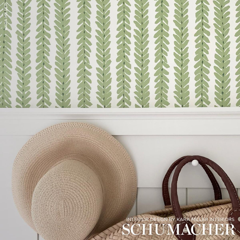 Schumacher Woodperry Green Wallpaper