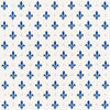 Schumacher Fleur De Lis Bleu & Rouge Fabric