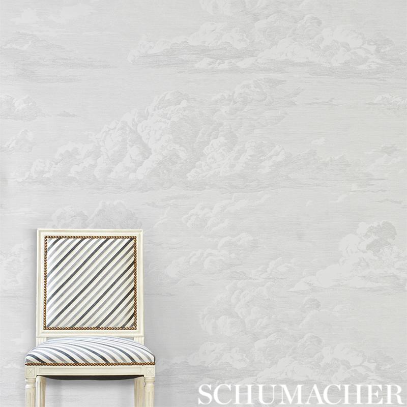 Schumacher Cloud Toile Quartz Wallpaper