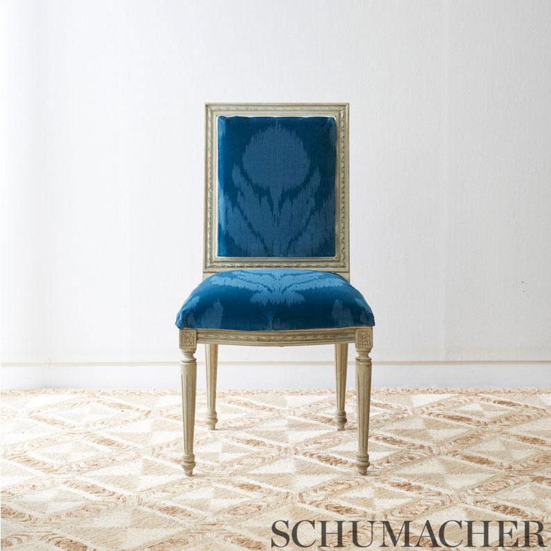 Schumacher Agra Velvet Peacock Fabric