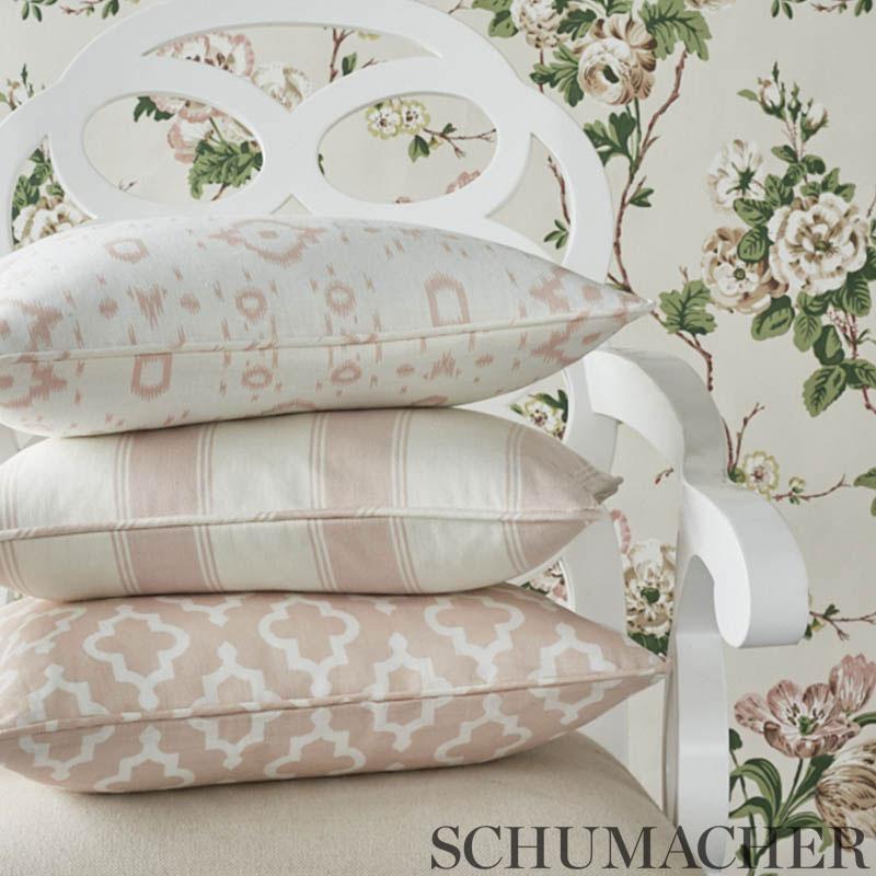 Schumacher Rafe Stripe Quiet Pink Fabric