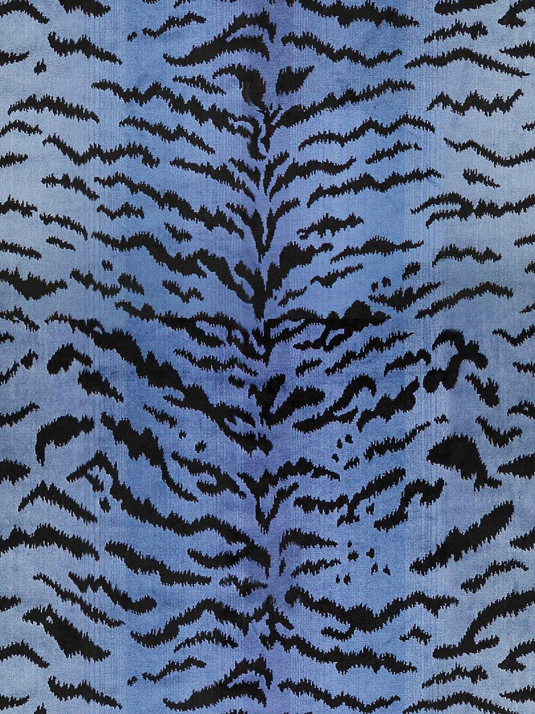 Scalamandre TIGRE BLUES & BLACK Fabric