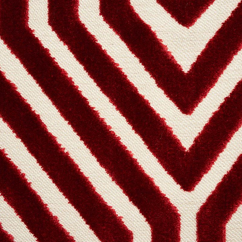 Schumacher Vanderbilt Velvet Garnet Fabric