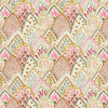 Schumacher Albizia Embroidery Pink & Leaf Fabric
