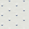 Seabrook Tiny Whales Soft Gray And Navy Wallpaper