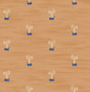 Seabrook Tiny Whales Orange And Navy Wallpaper